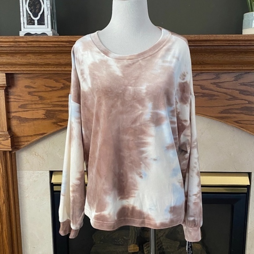 Ultra Flirt Velour Tie Dye Pullover Sz. XL NWT